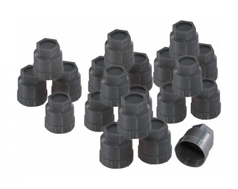 Corvette Plastic Lug Nut Caps, Factory Style, Gray, 1986-1990