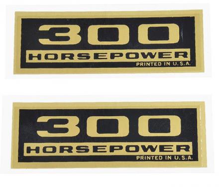 Corvette Decals, Valve Cover 300HP, 1962-1965