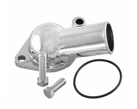 Corvette Thermostat Housing, Without Emission Port, Small Block, Chrome, 1966-1978, 1982