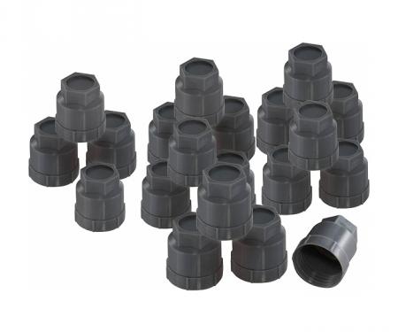 Corvette Plastic Lug Nut Caps, Factory Style, Gray, 1986-1990