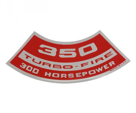 Corvette Decal, Air Cleaner 350/300, 1969-1970