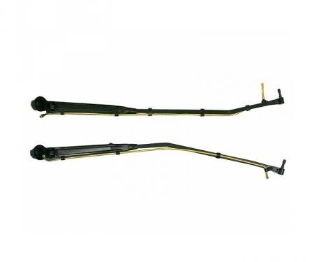 Corvette Windshield Wiper Arms, Correct With Brass Tubes, 1969-1974 Early