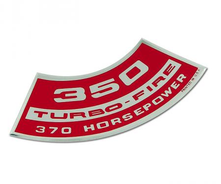 Corvette Decal, Air Cleaner 350/370, 1970