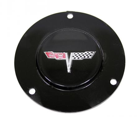 Corvette Horn Button Emblem, With Tilt/Telescopic Column, 1977 & 1979-1981