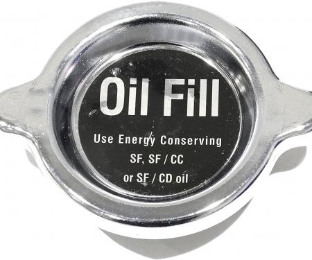 Corvette Oil Filler Cap, Chrome, 1965-1981