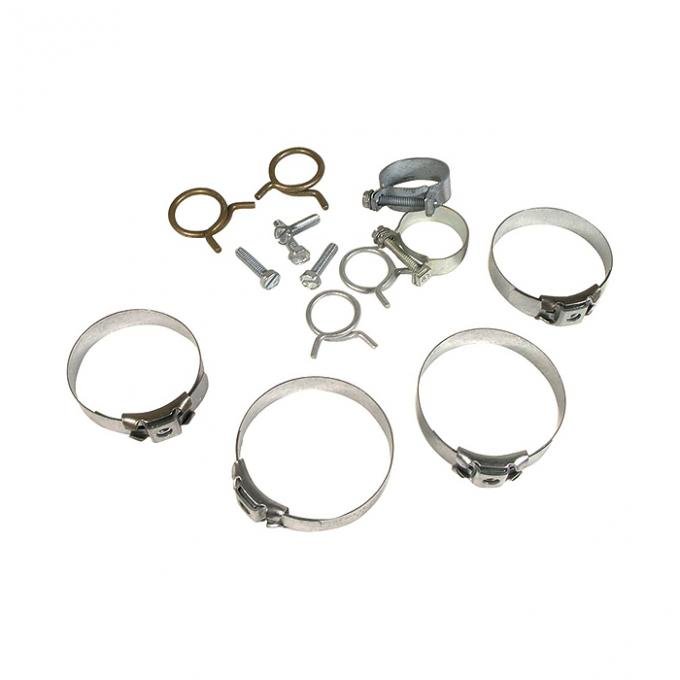 Corvette Hose Clamp Kit, 427, W/O Air Conditioning, 10 pc, 1968Early